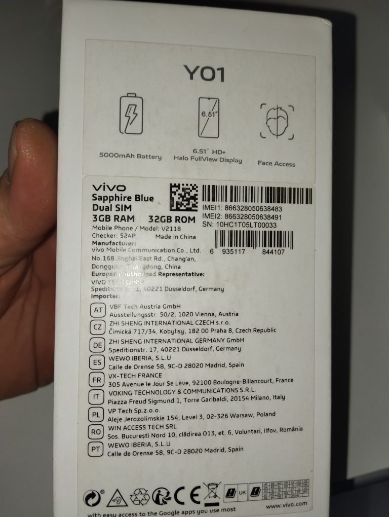 Sprzedam telefon marki VIVO Y01