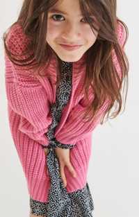 Reserved 122 dziewczęcy kardigan sweter narzutka