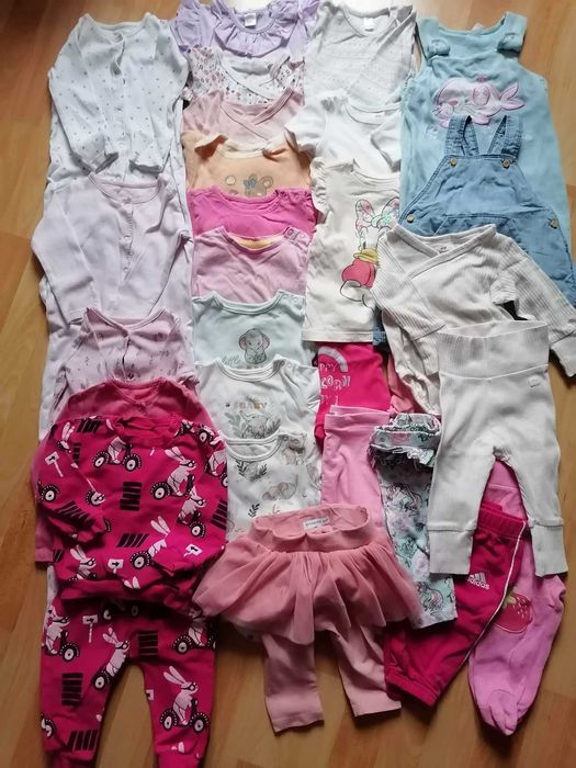 Paka dużo ubrań  dla dziewczynki roz.68, H&M, Reserved ok.30sztuk