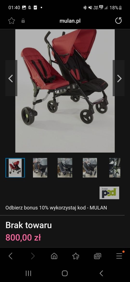 Buggypod dostawka do wózka