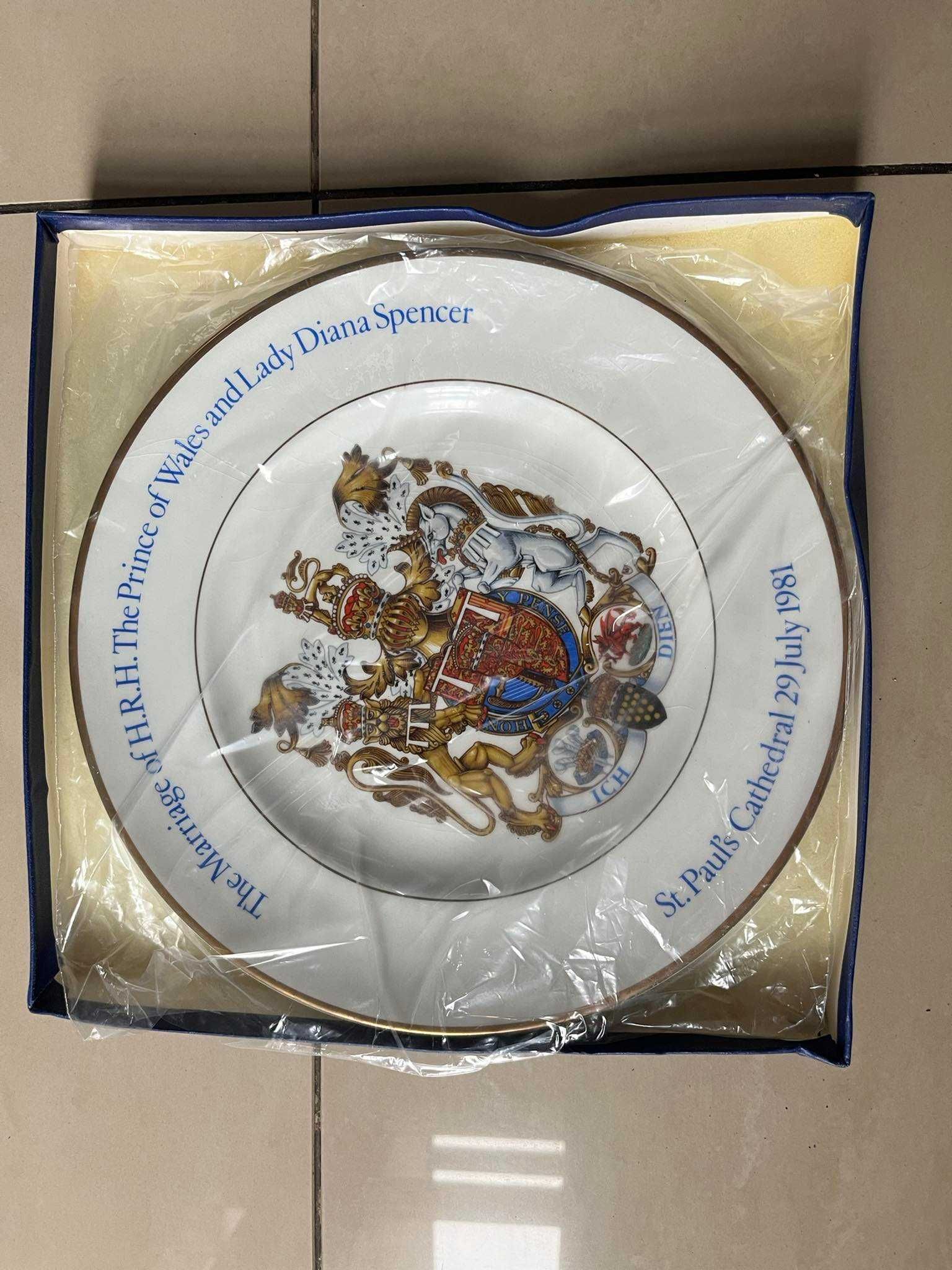 Talerz królewski Royal Marriage Souvenir Wood&Sons Diana i Karol