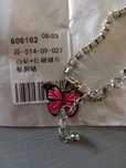 Pulseira Feminina de Prata Esterlina 925 com Pingente de borboleta