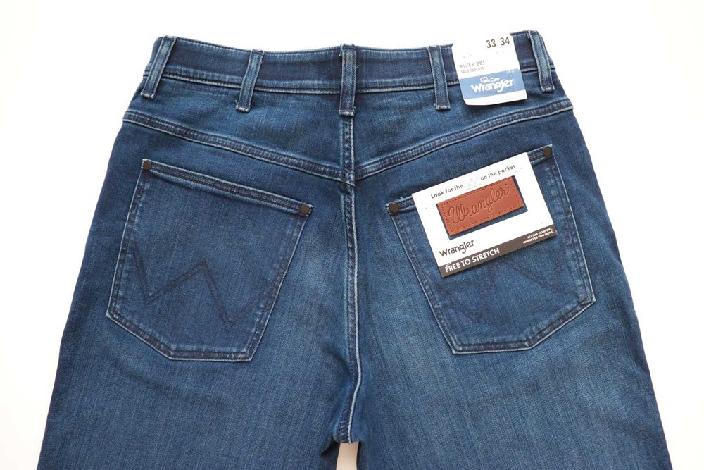 WRANGLER RIVER 881 W33 L34 męskie spodnie jeansy true tapered nowe