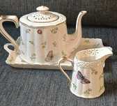 Porcelana Villa Italia-zestaw 3 el.-dzbanek, patera i mlecznik 160 zł