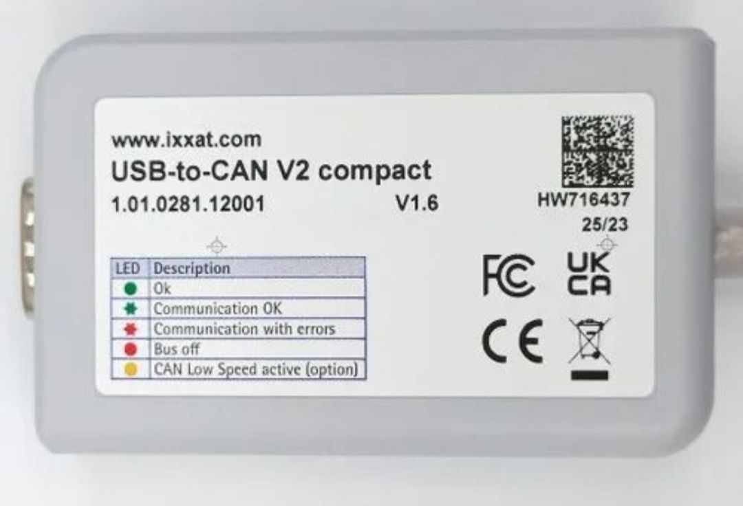 Ixxat USB-to-CAN V2 compact - 1.01.0281.12001