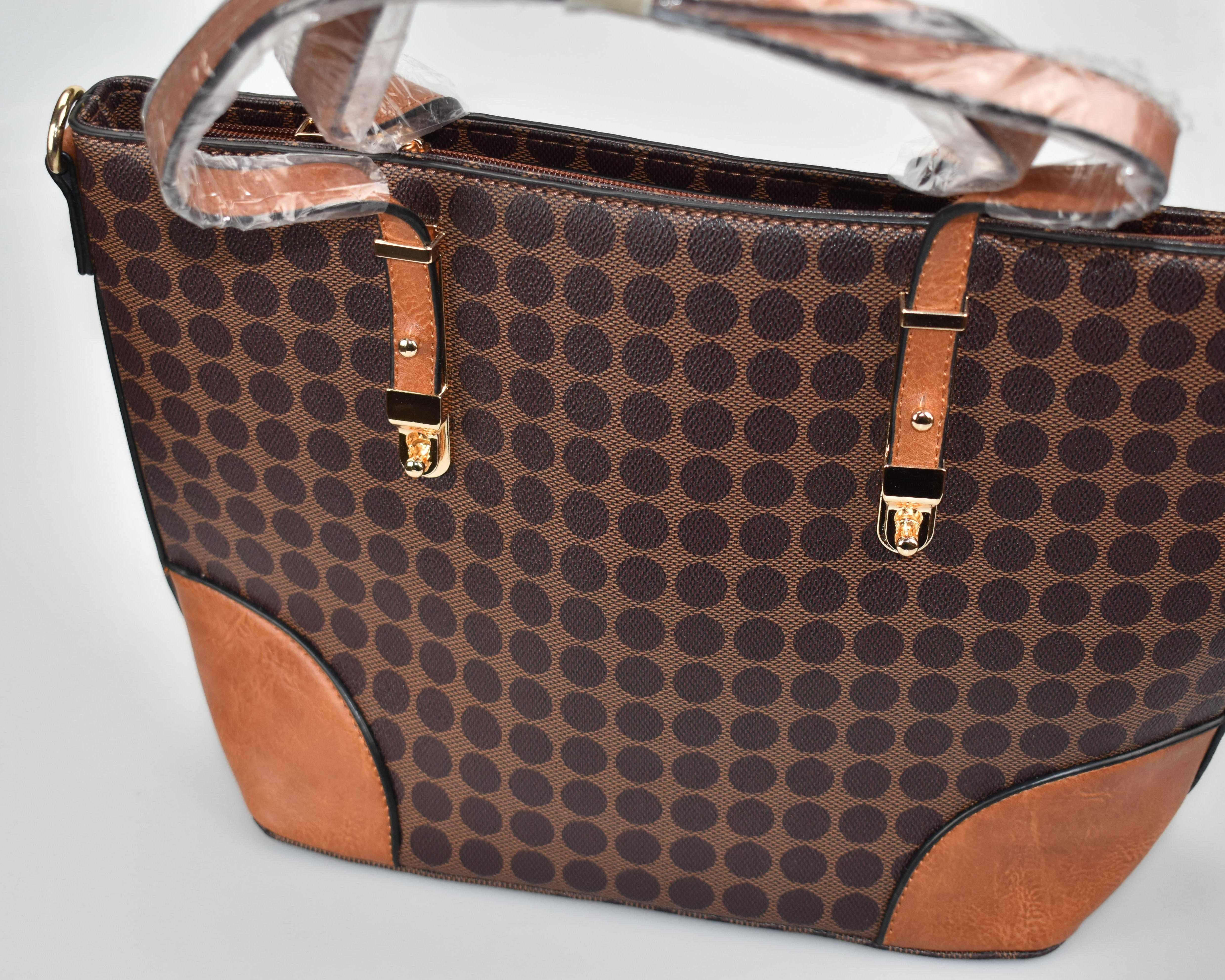 Elegancka i Pojemna Torebka Shopper Bag czarno brązowa