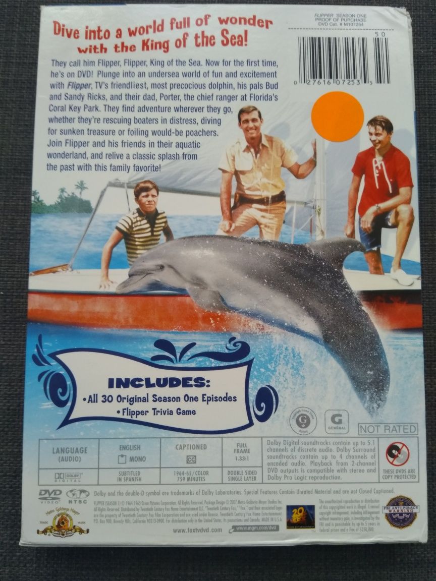 FLIPPER, o golfinho, série anos 60, dvd
