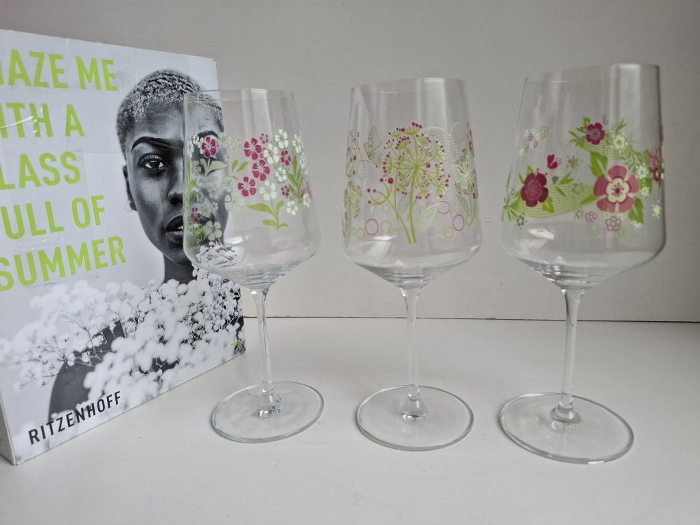 Ritzenhoff Hugo- kieliszki do aperitifu motyw kwiatowy- 3szt- 544ml
