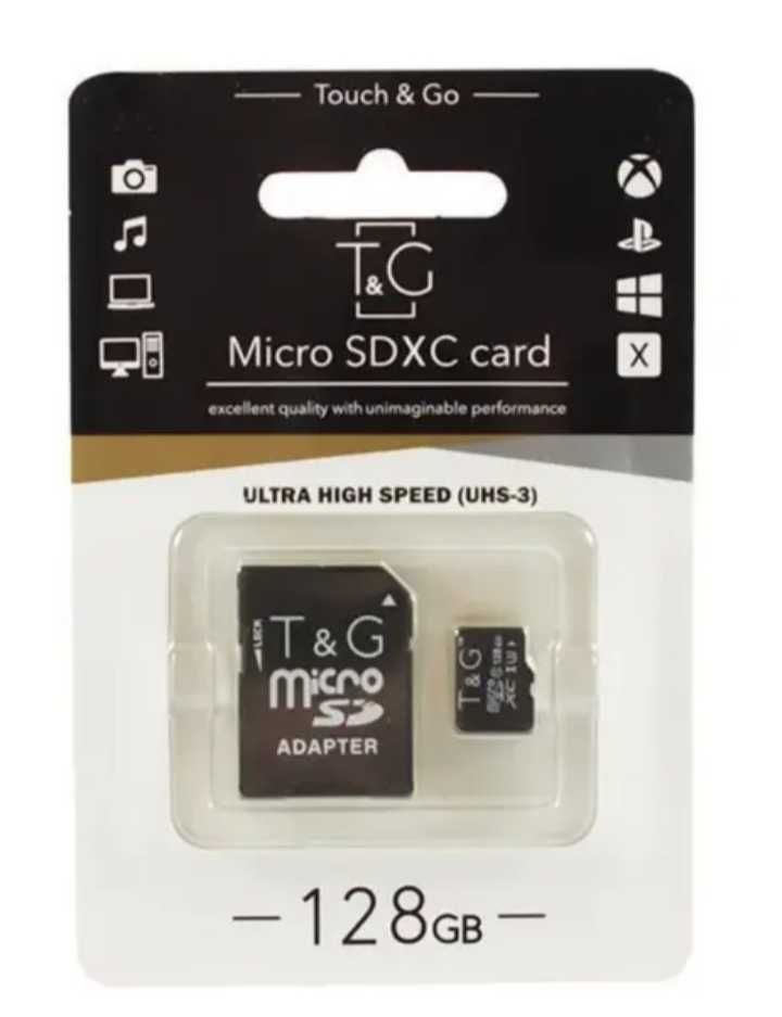Карта памяти microSDHC T&G 128GBSD class 10 (с адаптером)