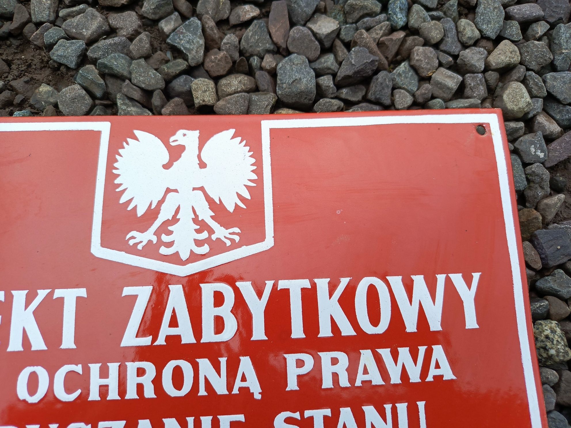 Stara emaliowana tablica PRL