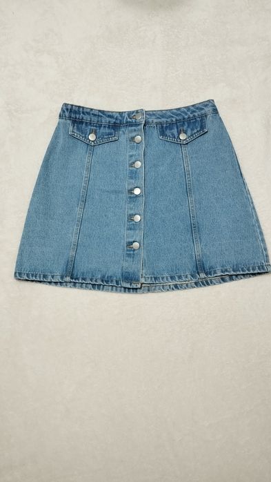 Джинсова спідниця. Джинсовая юбка. Джинсовое платье рубашка.