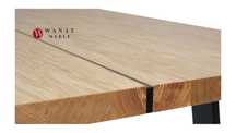 STÓŁ DĄB NATURALNY fornir loft nogi PIEMONT 180x94
