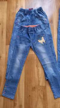 Spodnie dżinsowe dla dziewczynki 122-128