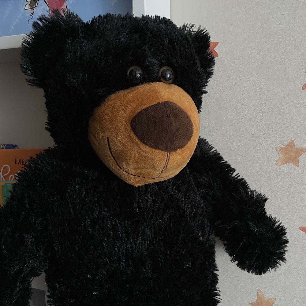 Duży czarny miś maskotka przytulanka pluszak Smyk 55 cm