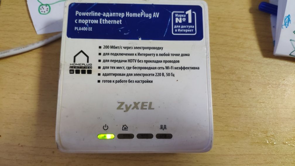 Сетевой адаптер PowerLine ZYXEL PLA400 EE