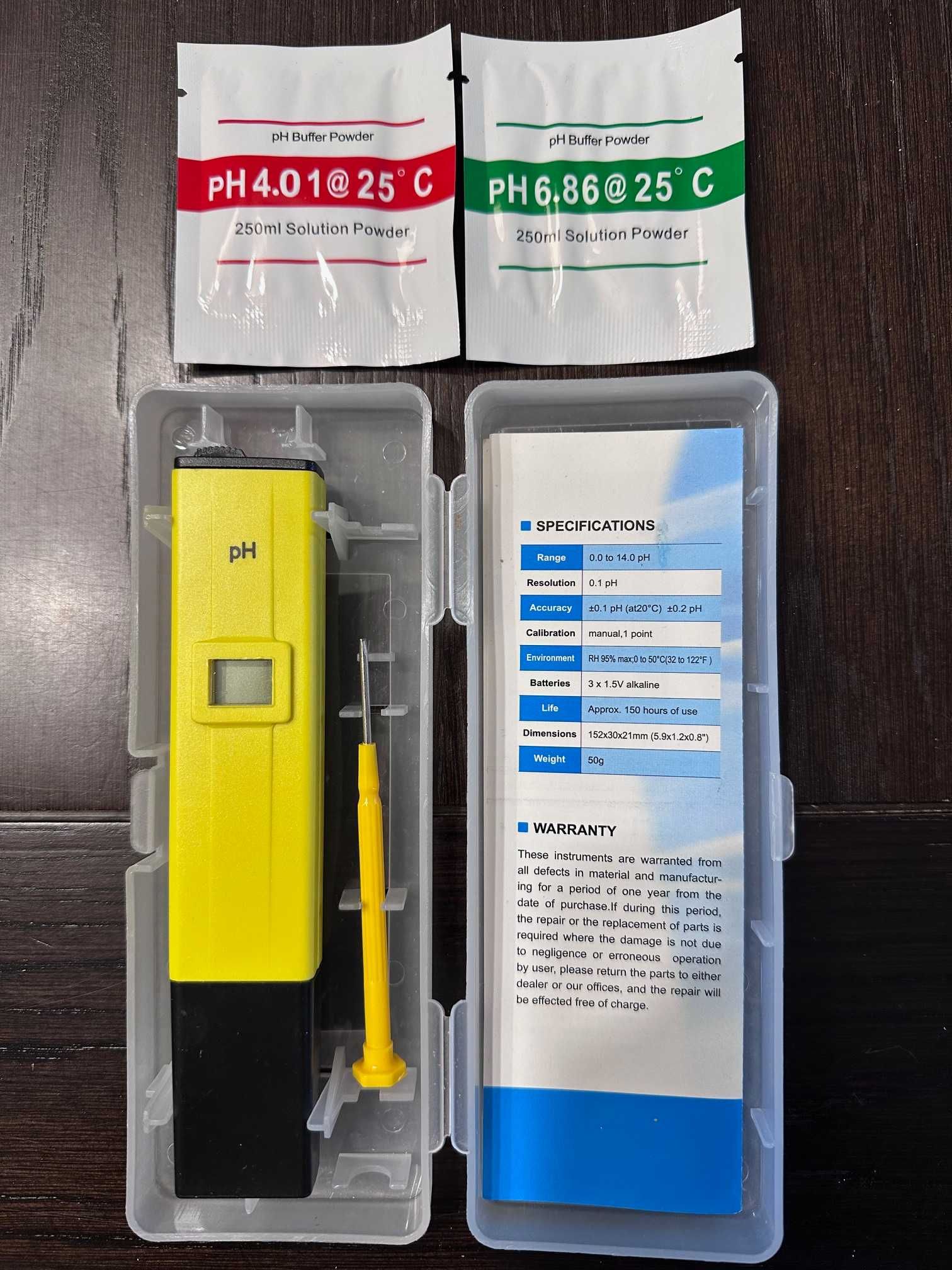 Medidor de pH portátil, como novo
