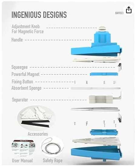 Baffect dwustronna magnetyczna myjka do okien