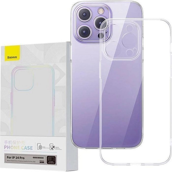 Baseus Simple 2 etui do iPhone 14 Pro cienki pokrowiec przezroczyste