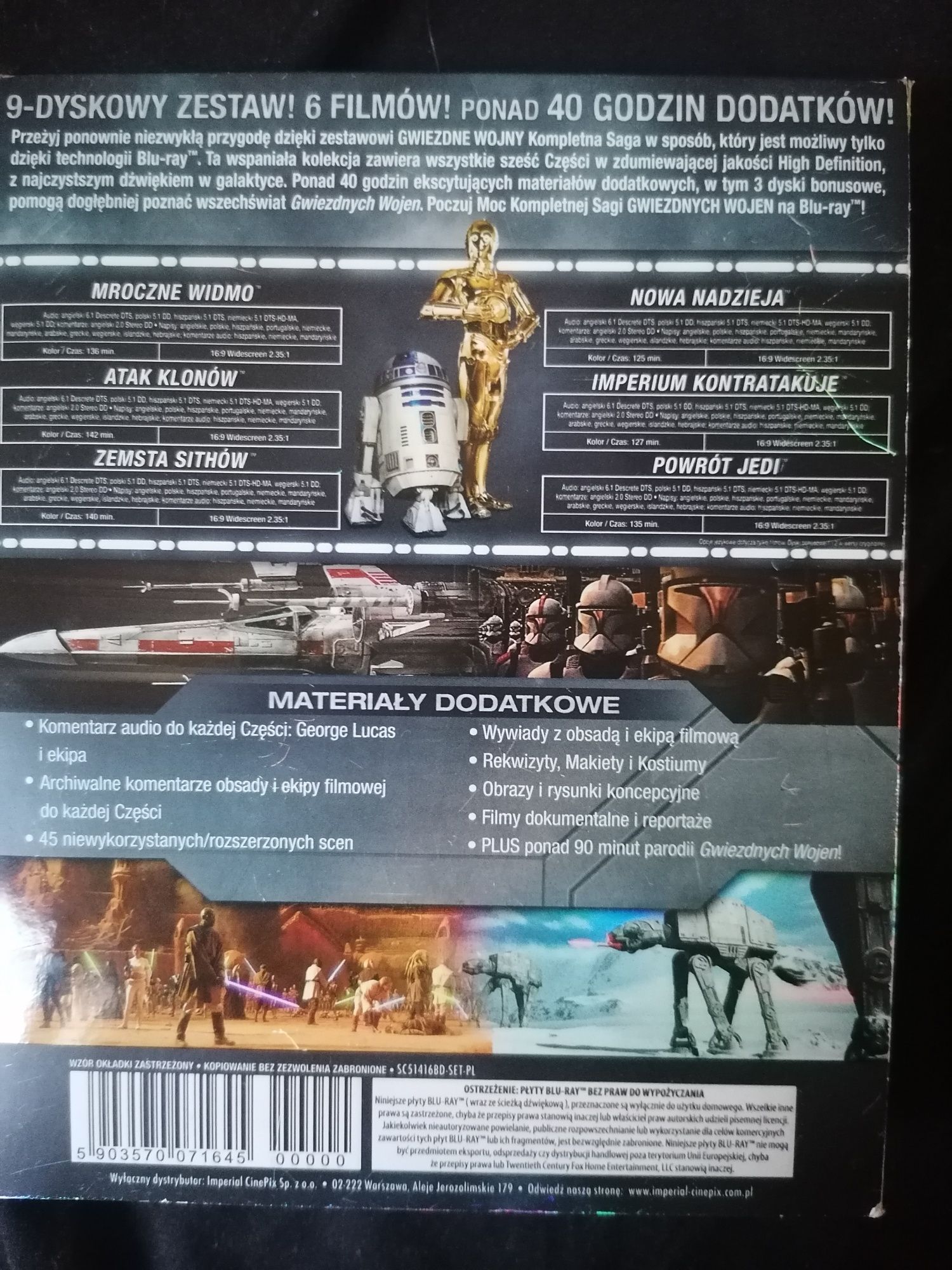 Star Wars The complete saga zestaw kolekcjonerski Blu-ray