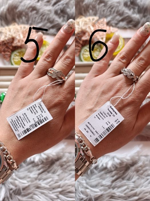 Срібні каблучки розмір 19; 19.5