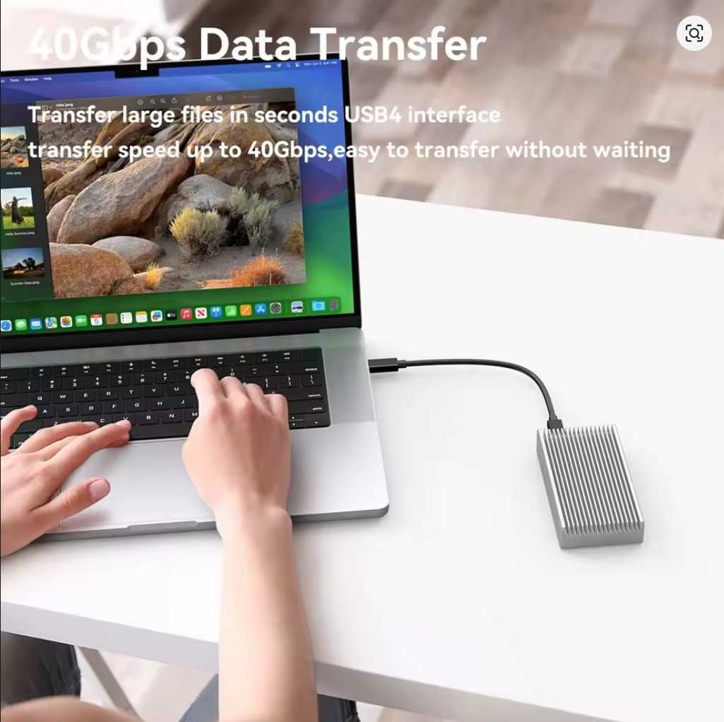 Obudowa NVMe 40 Gb/s M.2 USB 4.0 Thunderbolt USB-C