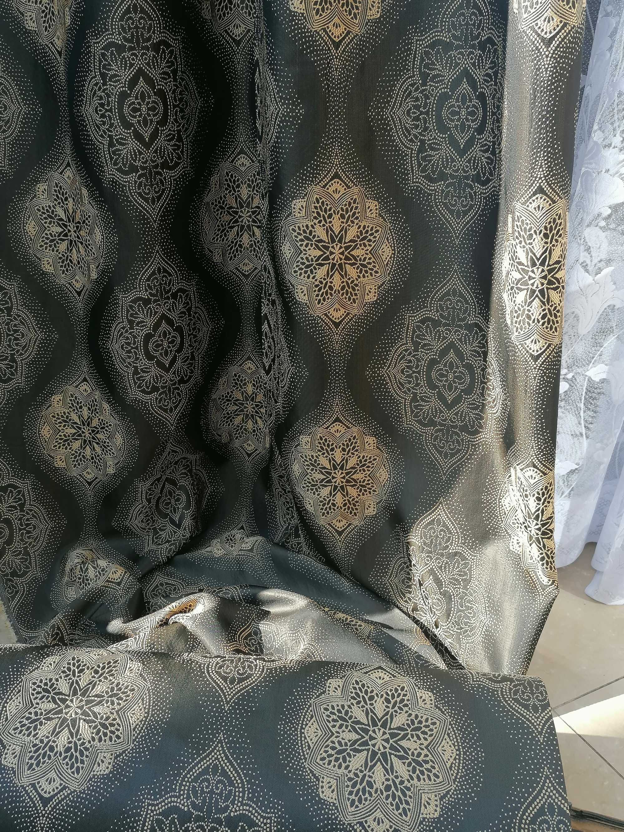 ZASŁONY z metra ORNAMENT haftowany szer 150 cm 2 KOLORY