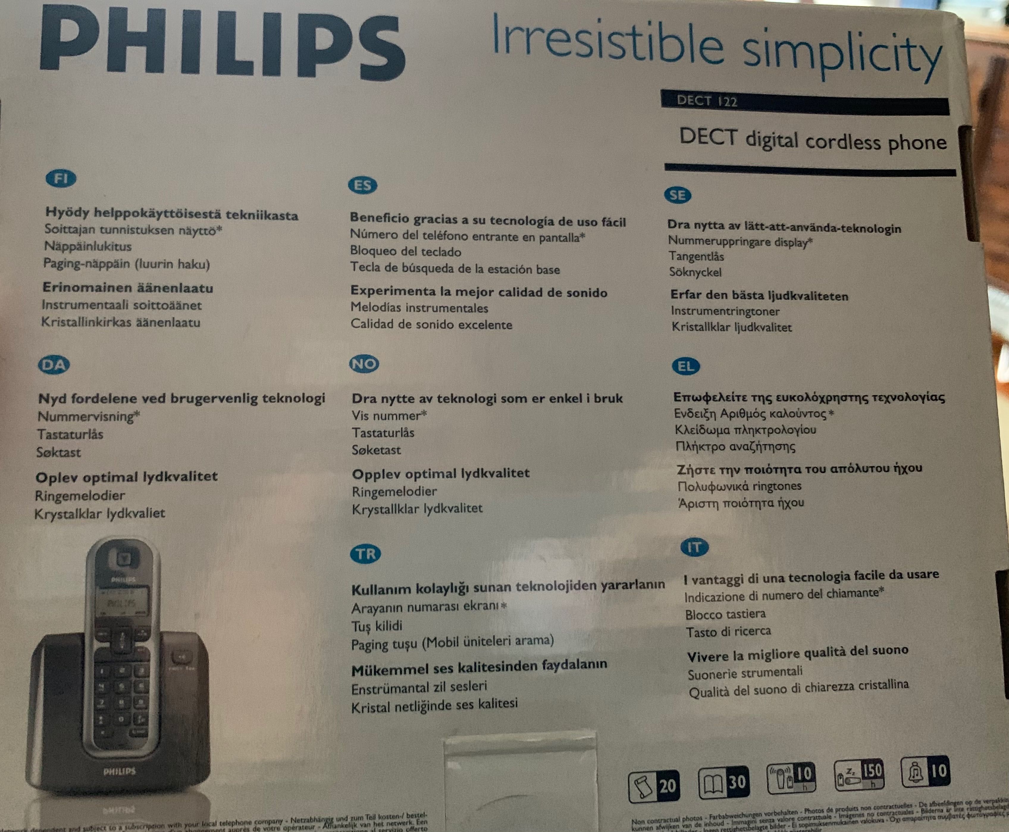 Telephone digital sem fios Philips