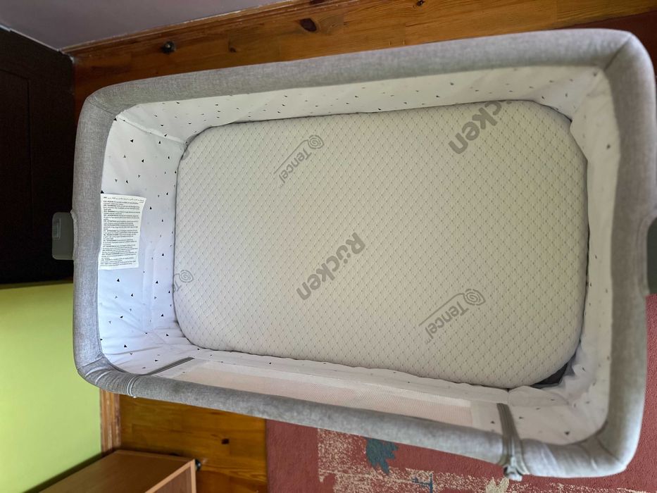 Kinderkraft Łóżeczko dostawne Nestle Up Szare z materacem Rucken