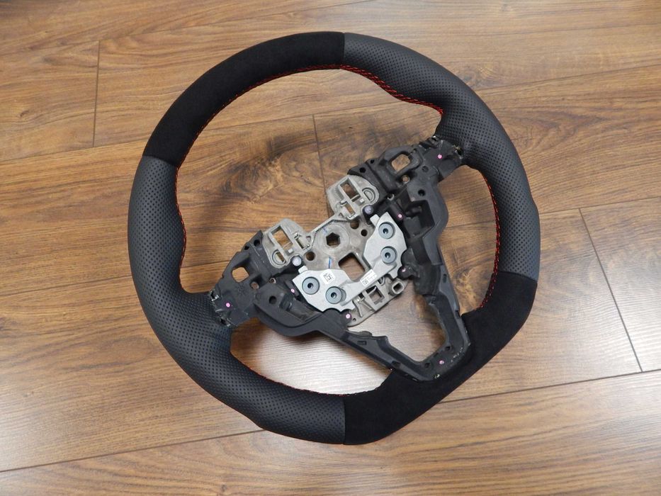 Ford Mondeo Mk5 S-Max Mk2 - kierownica skóra sport alcantara czerw nić