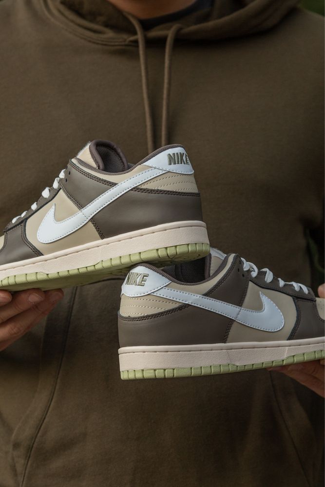 Кроссовки Nike SB Dunk low Beige\Brown\Green Patch