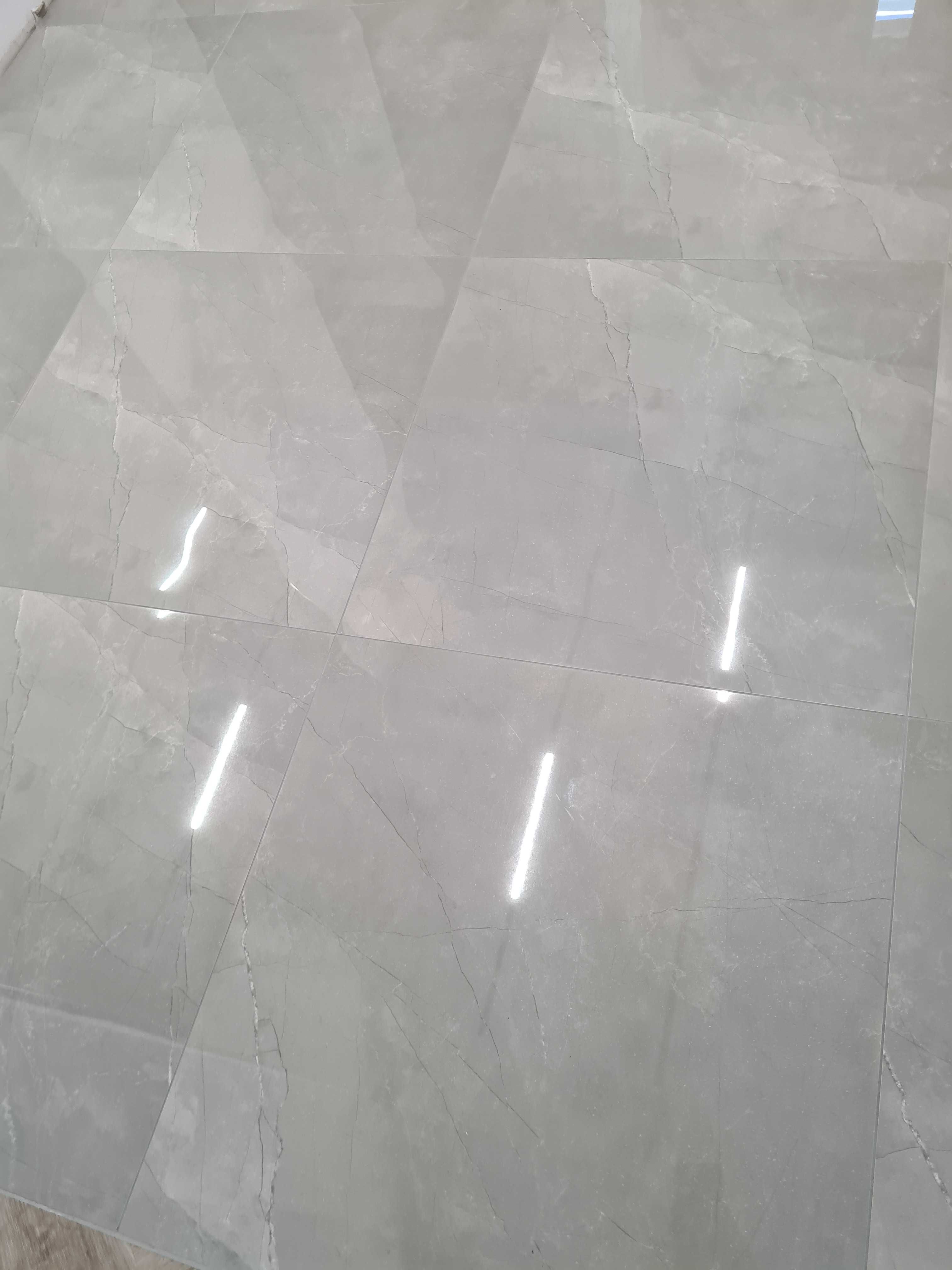 Gres szkliwiony polerowany EDMONTON light grey 60 x 60 cm (12.96 m2)