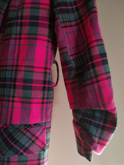 Sukienka marynarka Edan 34 36 marynarka w kratkę z paskiem