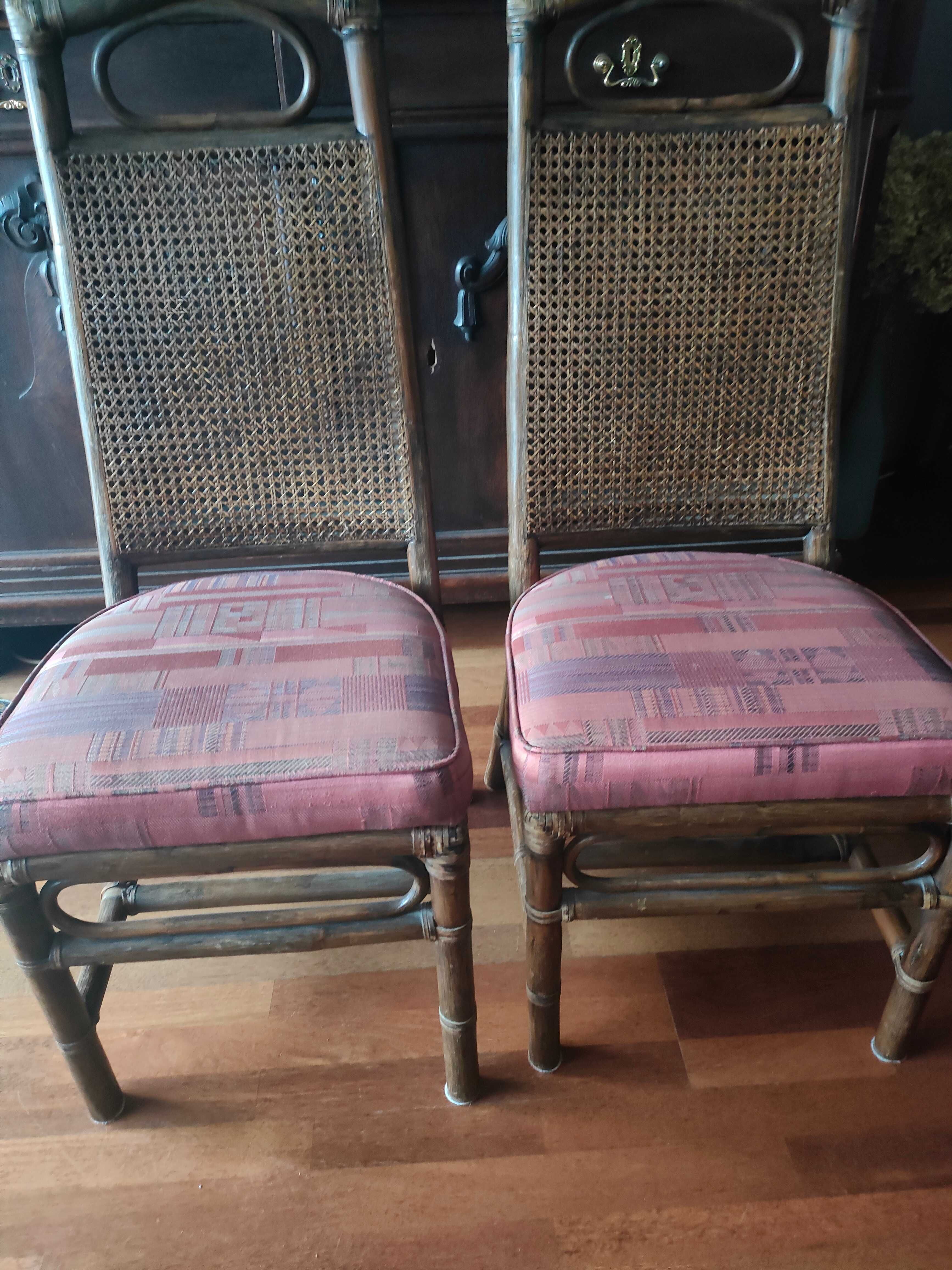 Stare Oryginalne Krzesła Rattanowe