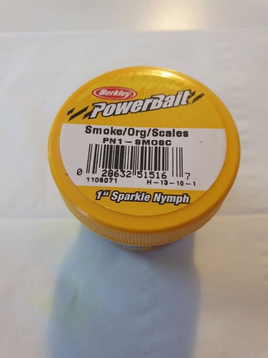 Berkley powerbait sparkle nymph 1" kolor smoke/org/scales sprzedam
