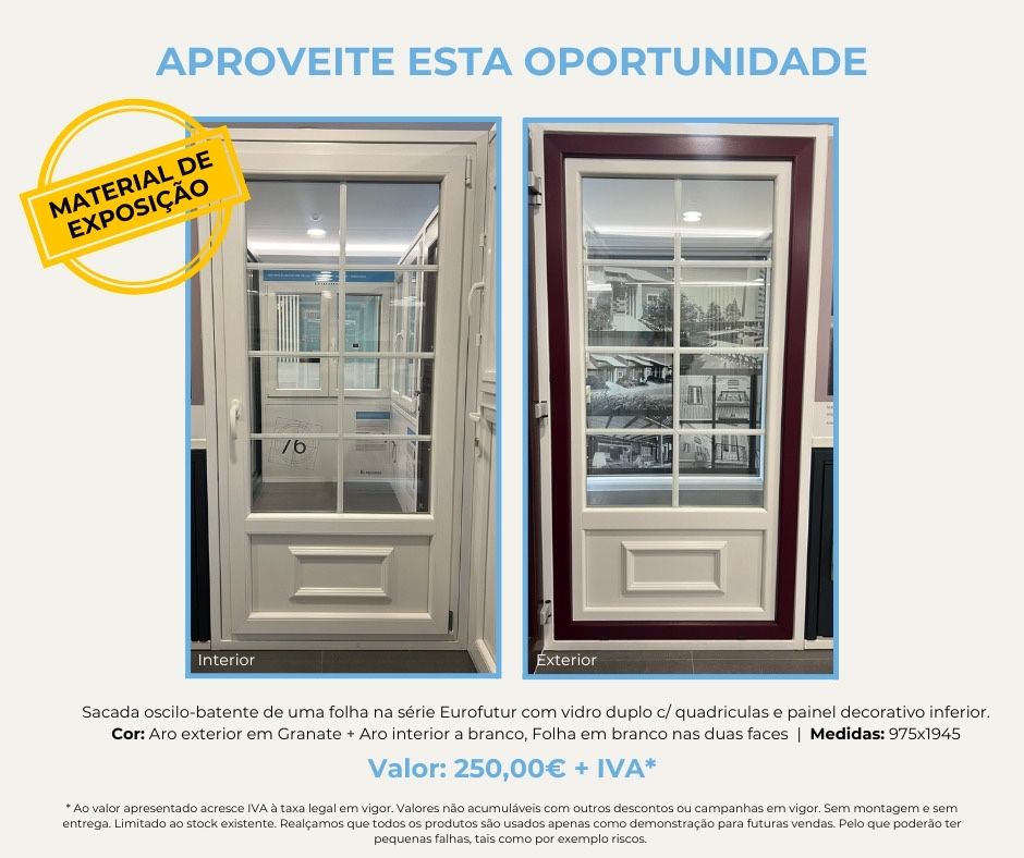 Janelas PVC sem montagem