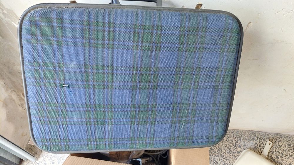 Mala viagem vintage xadrez