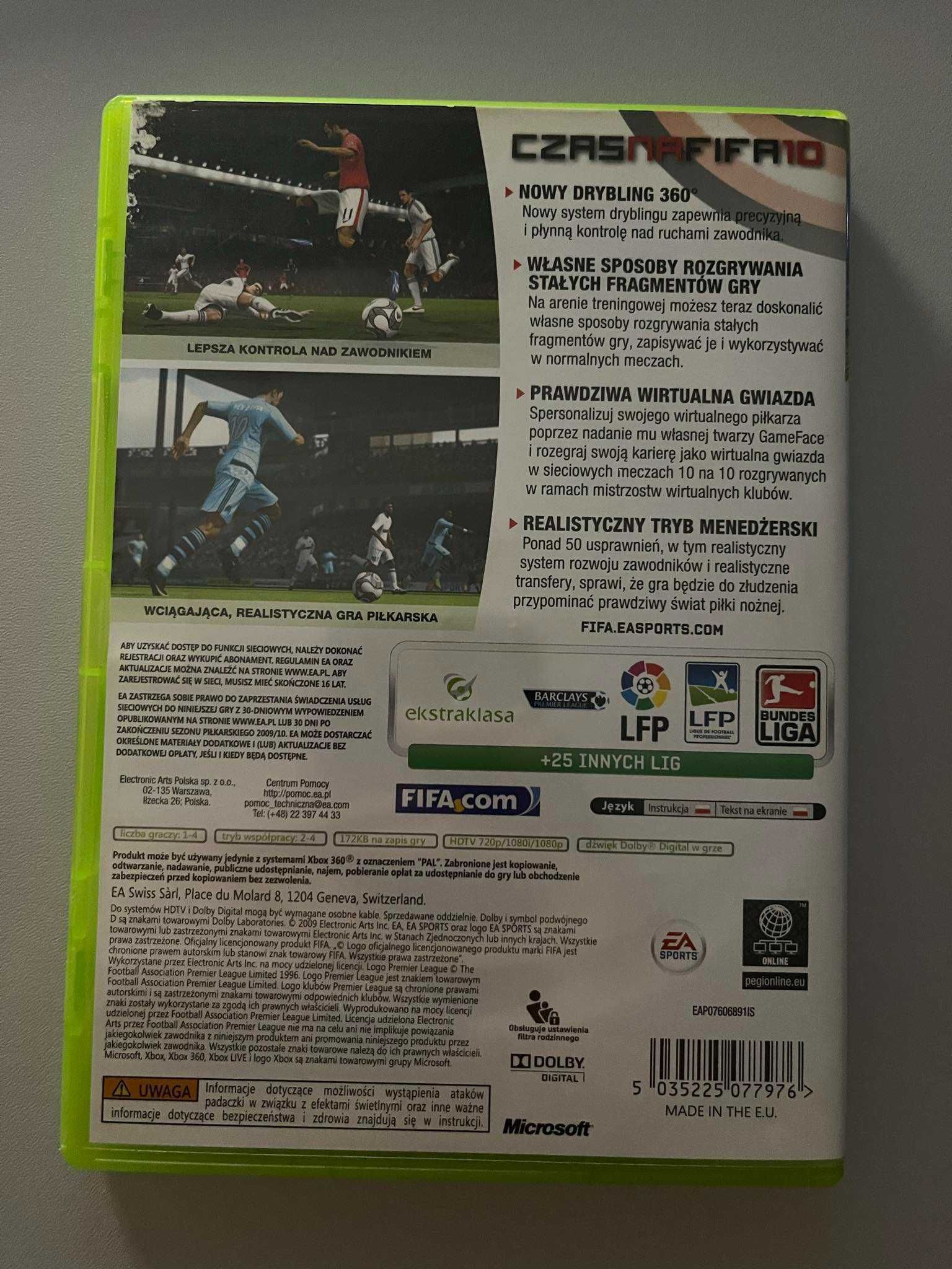 Gra FIFA 10 - Xbox 360 Polska wersja językowa