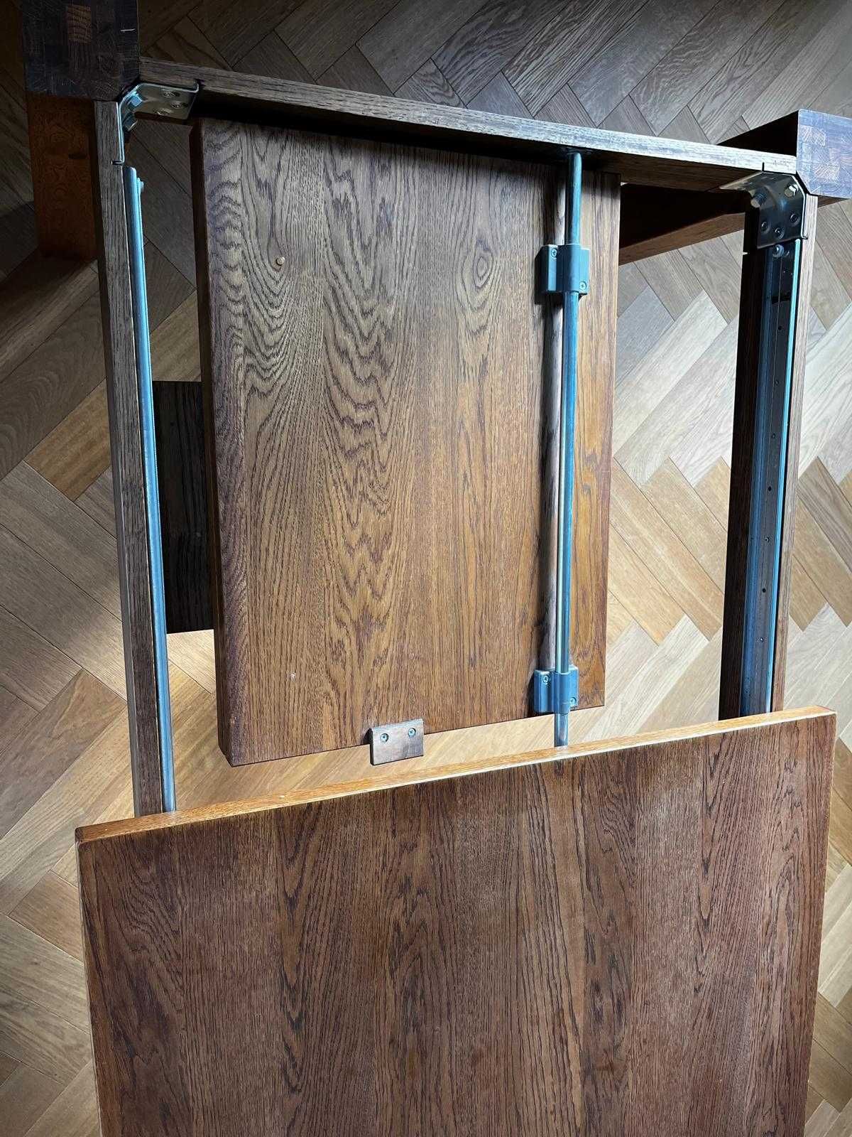 Stół do jadalni Rozkładany Dębowy 160 cm