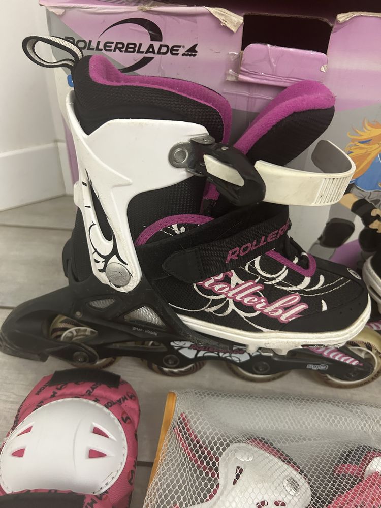 Ролики rollerblade 21-23 см, захист та рюкзак