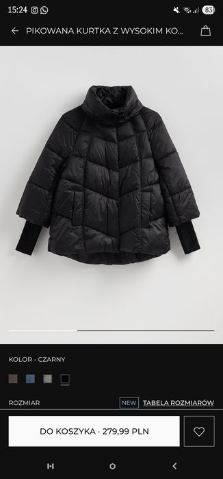 ODDAM ZA PÓŁ CENY.Kurtka reserved z tegorocznej kolekcji. Rozmiar S