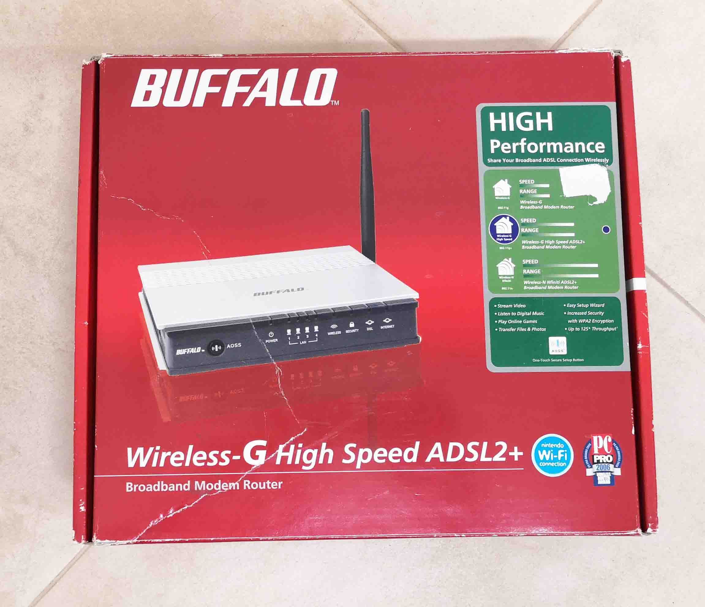 Router Buffalo Wireless-G High Speed ADSL2+