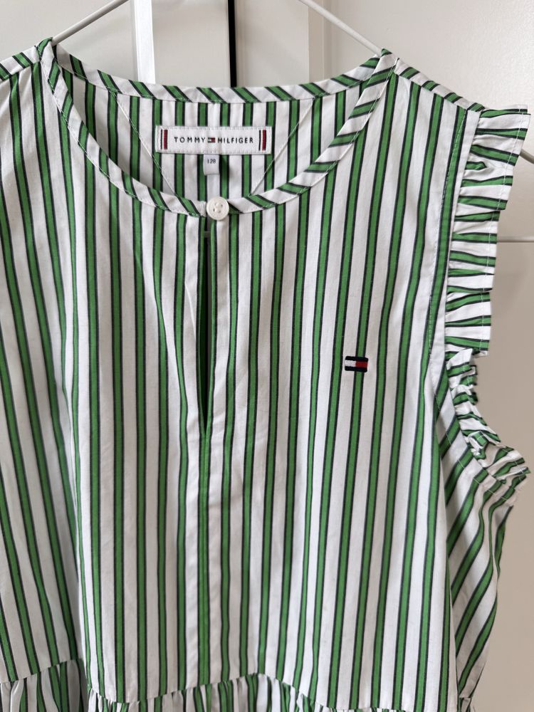 Sukienka w paski dla dziewczynki 128 Tommy Hilfiger