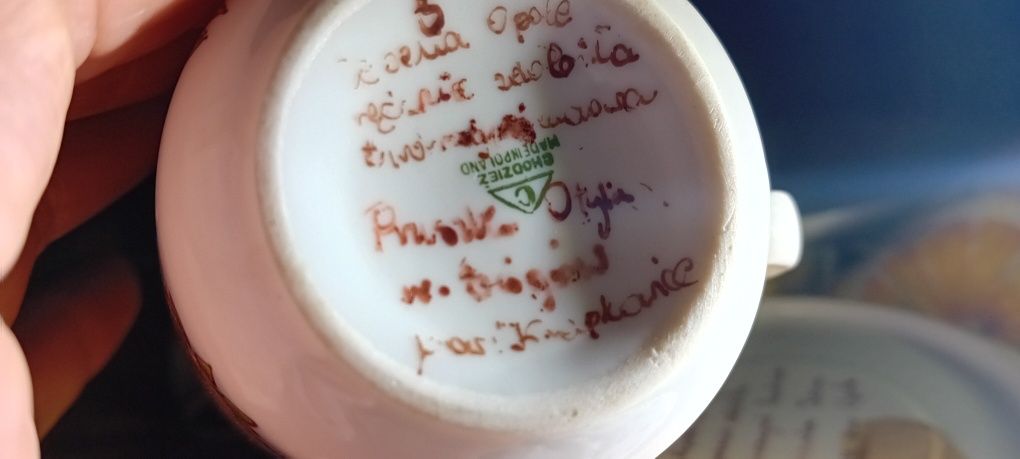 Zestaw filizanek z Chodzieży Cepelia Opole