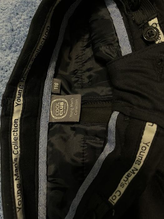 Cool club rozm 116 kamizelka i spodnie wizytowe granat komplet chłopię