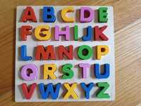 Literki drewniane alfabet Montessori