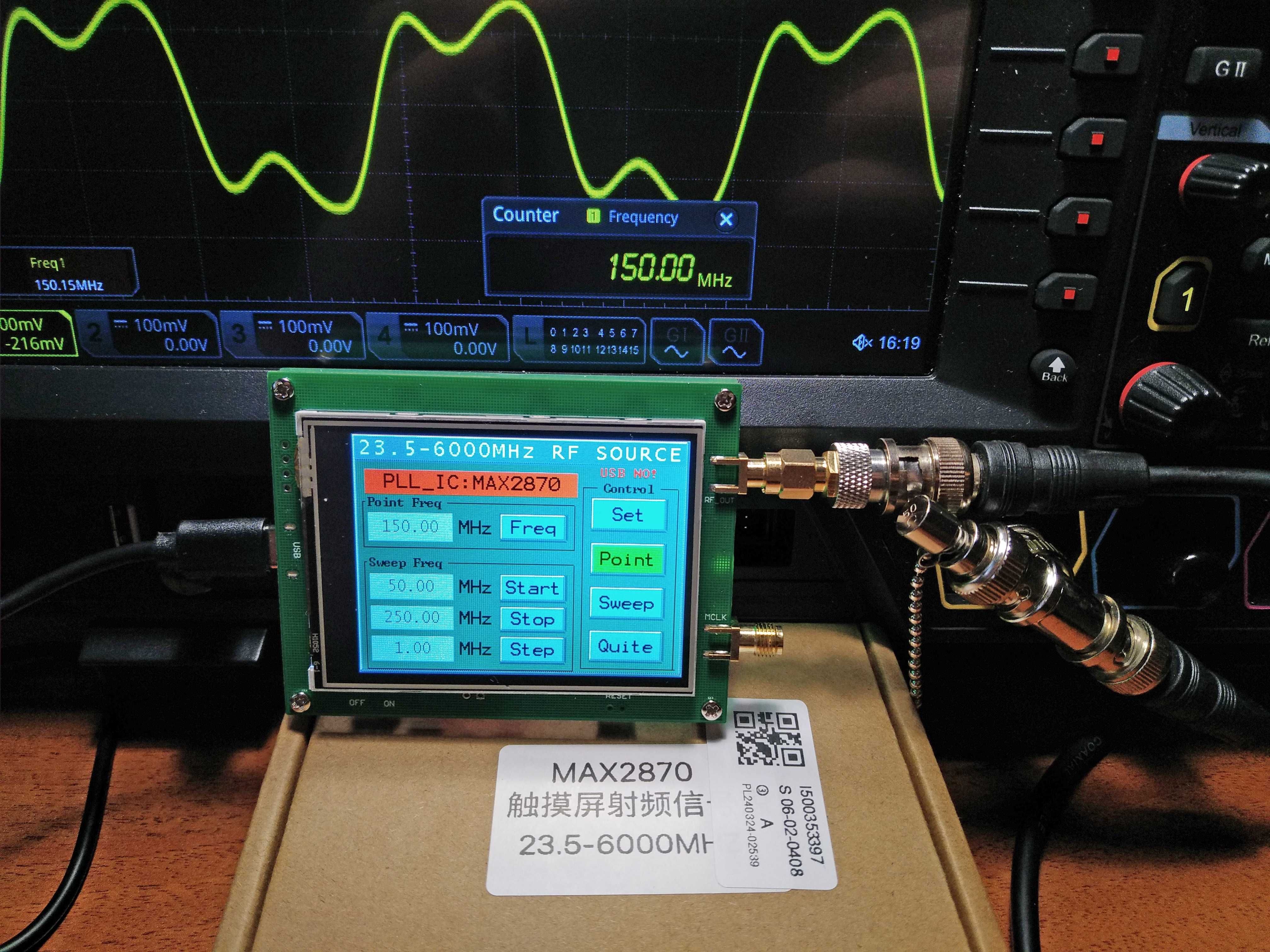 Плата MAX2870 23.5-6000MHz генератор сигналів. НОВА