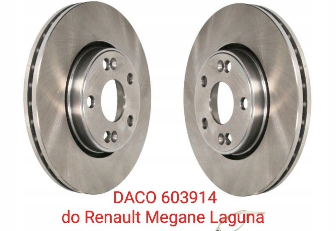 Tarcze hamulcowe DACO 603914 przód Renault Megane Laguna NOWE