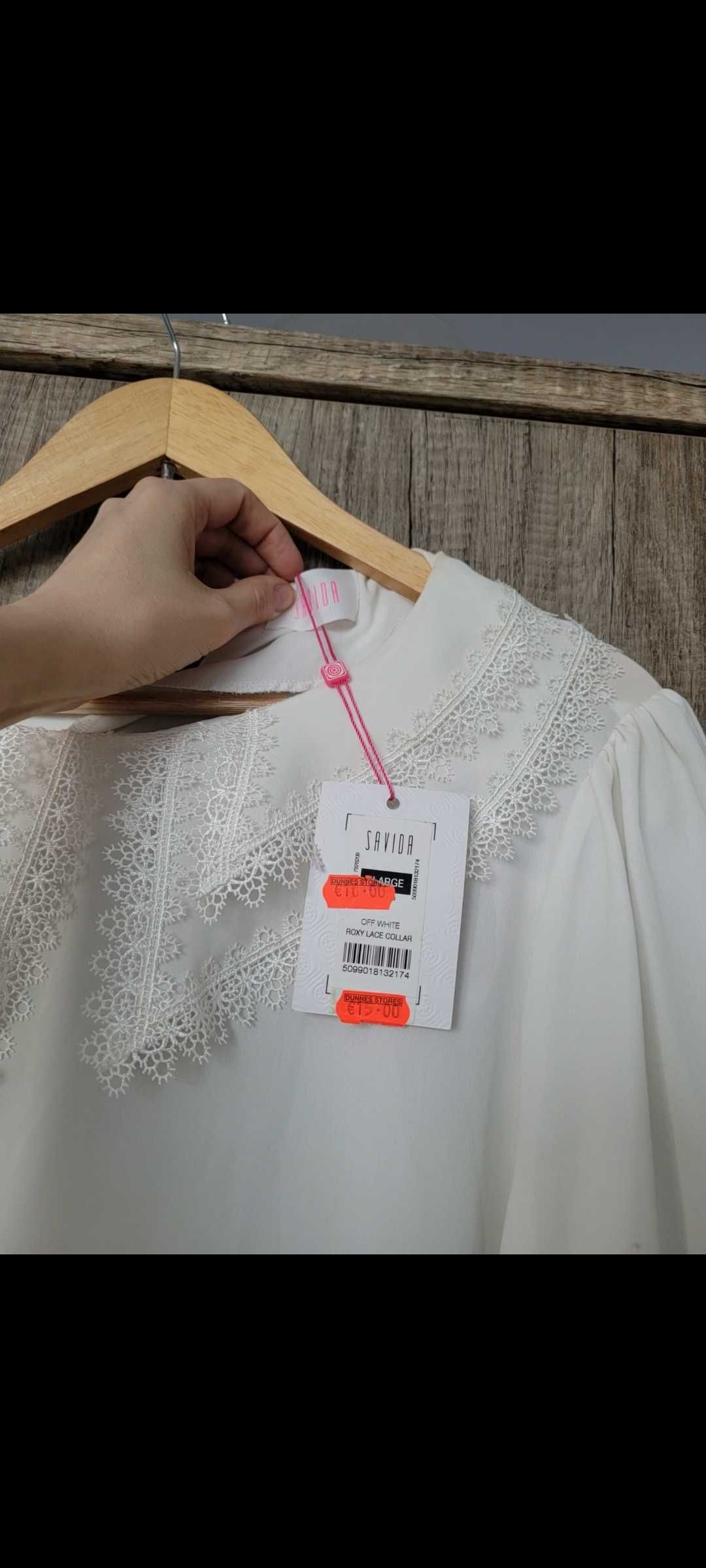 Kremowa  haftowana  biurowa koszula  w hafty koszula XL 48/50