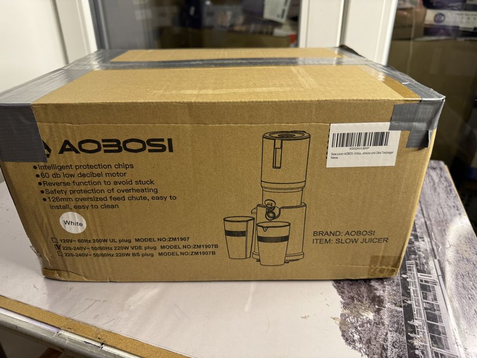 Соковижималка Aobosi Slow Juicer ZM1907B тиха низькообертова
