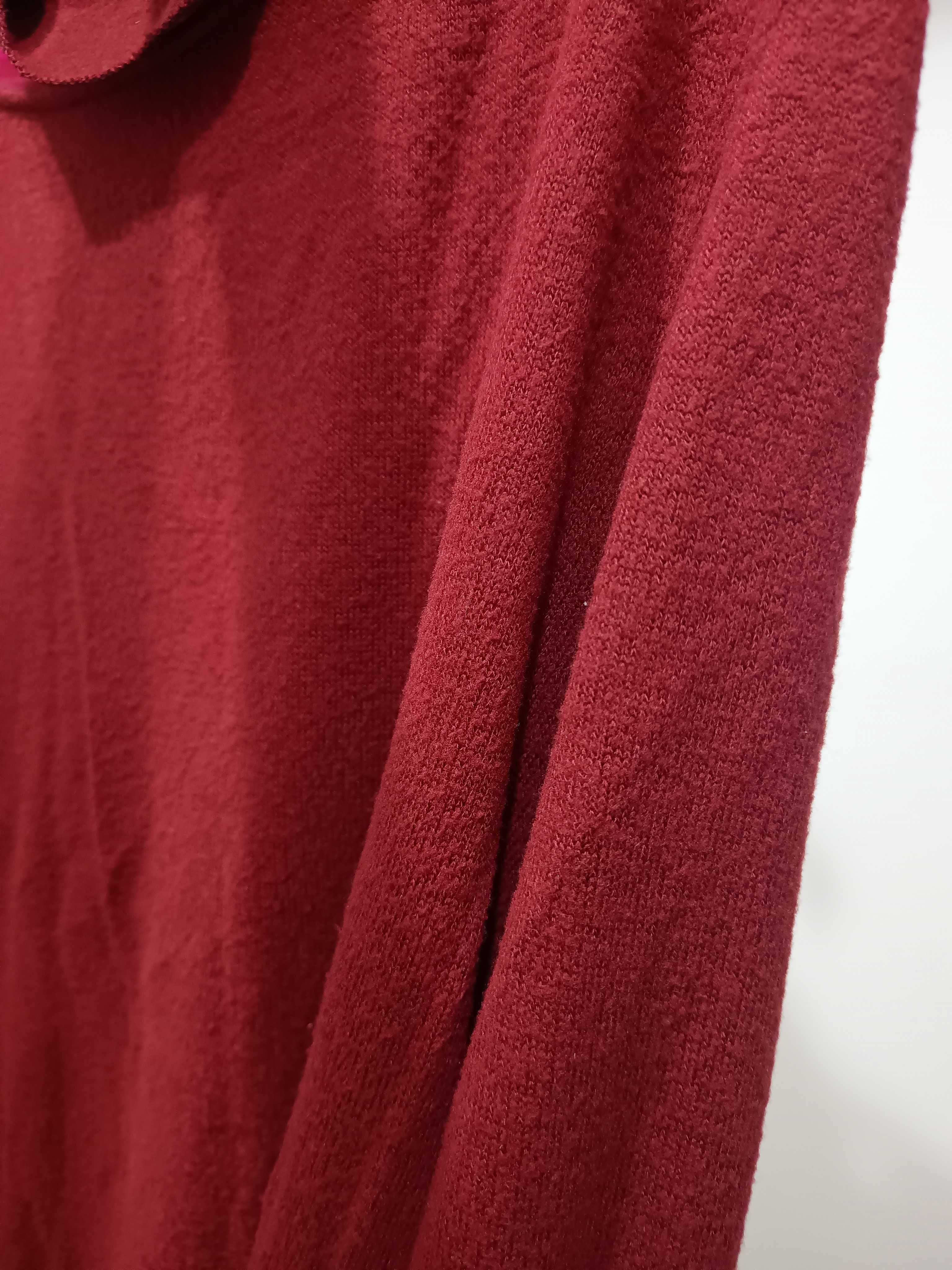 Sweter bluzka elegancka bordowa r. S Mango